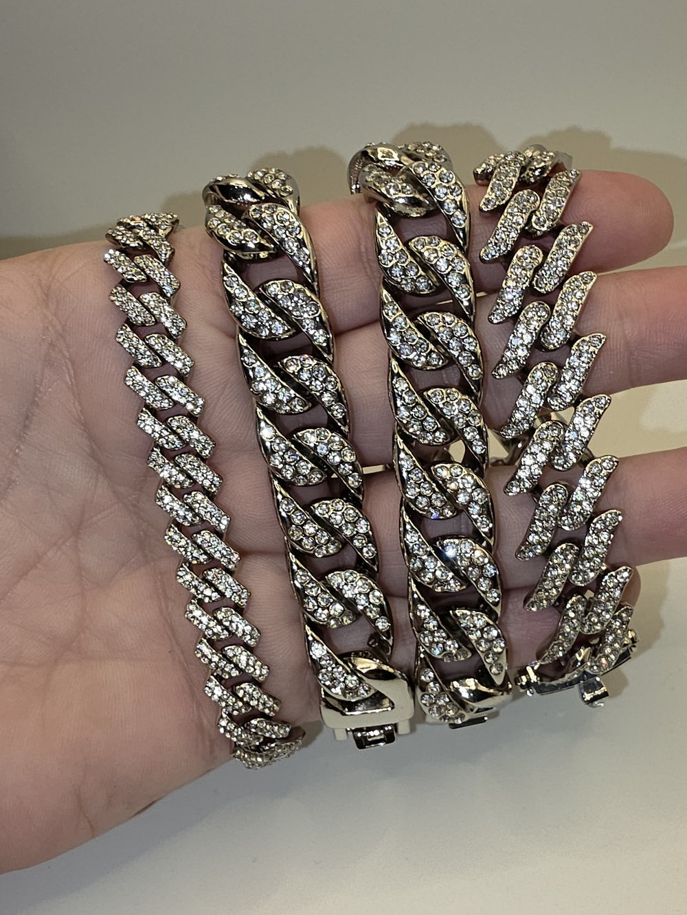 Set Of Four 5A VVSCZ 8 Inch Mens Bracelets